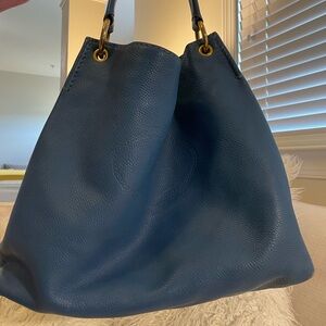 Blue Prada hobo bag